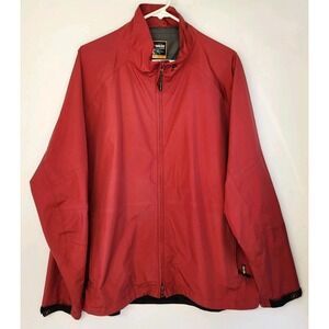 Mens Size L Forrester Golf Gore-Tex Lined Windbreaker Full Zip Maroon Jacket